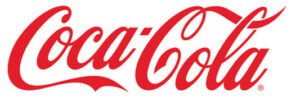 Coca Cola logo with red script writing